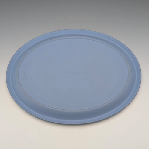 英國復古韋奇伍德碧玉橢圓形盤子淡藍色